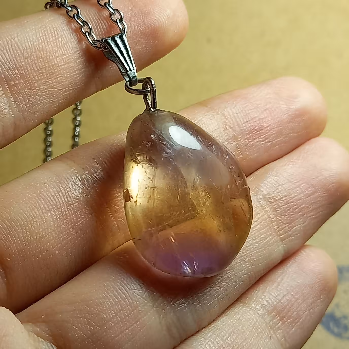 مدال امترین (سنگ راف خام) طبیعی