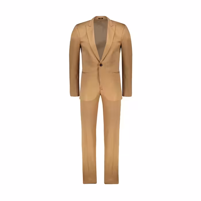 کت و شلوار مردانه  فاستونی کرم با سایزبندی از 46 تا 56