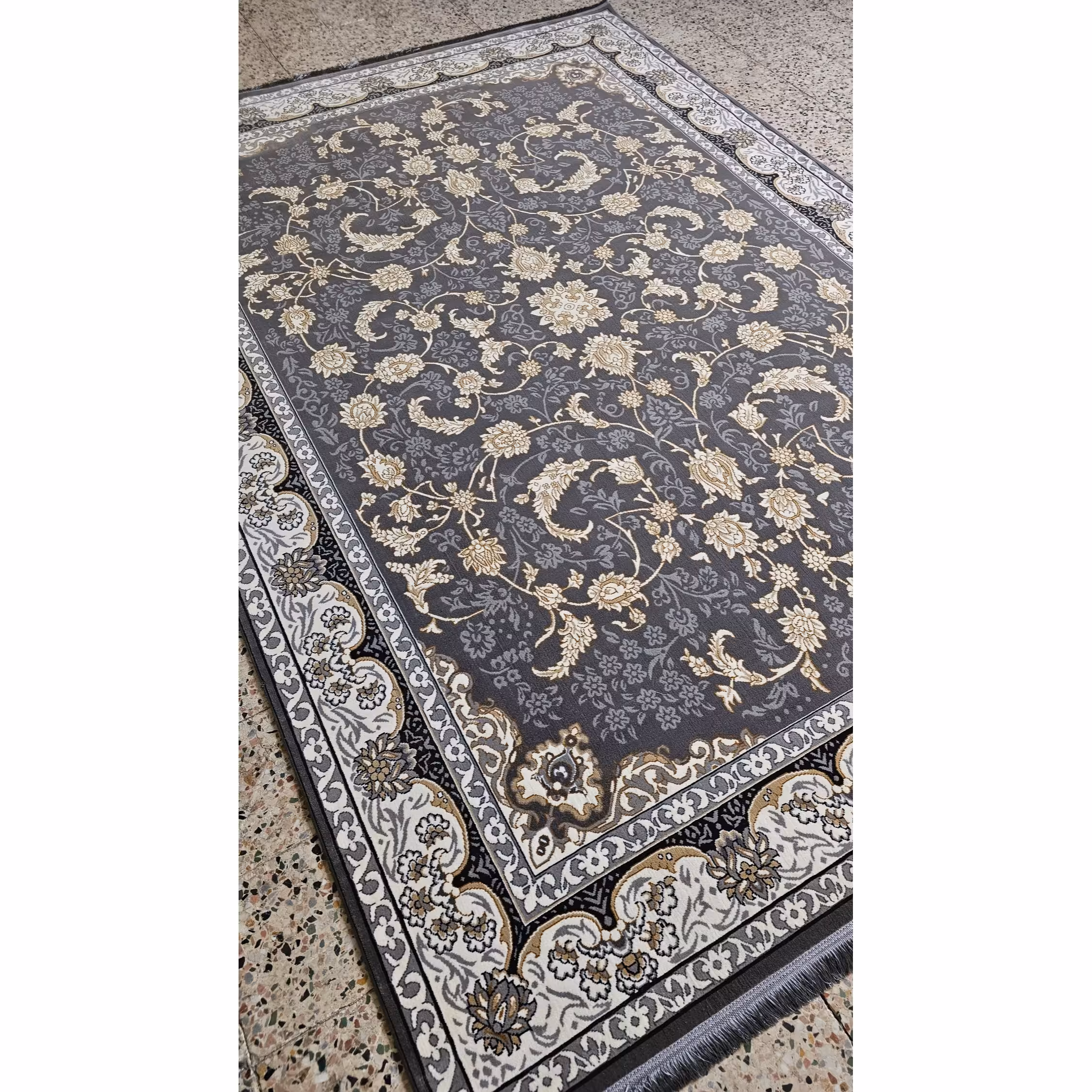 فرش دیزاین 700 طرح فرنوش طوسی 9 متری