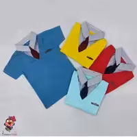 پولوشرت یقه کراواتی بچگانه مجلسی 