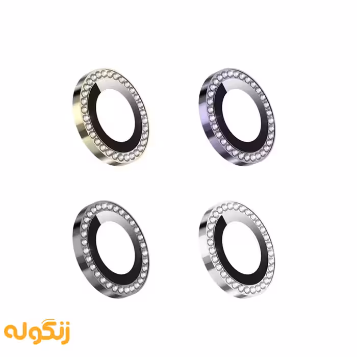 محافظ لنز دوربین گوشی اپل iPhone 14 Plus / 14 گرین لاین مدل Diamond - زنگوله
