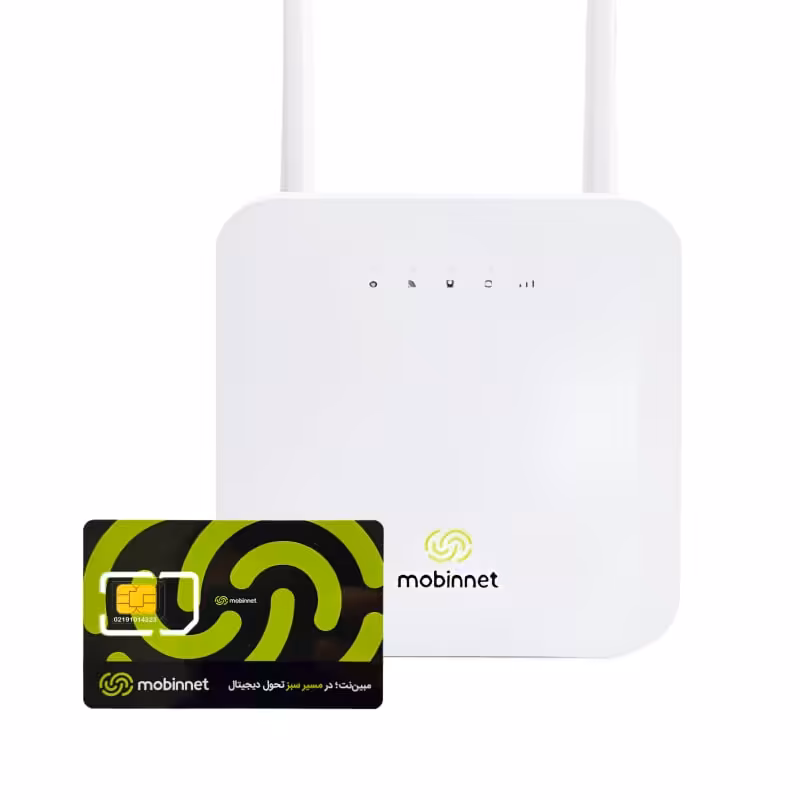 مودم 4G/4.5G مبین نت مدل MN4300 به همراه سیم کارت 360 درجه 200 گیگابایت اینترنت یکساله