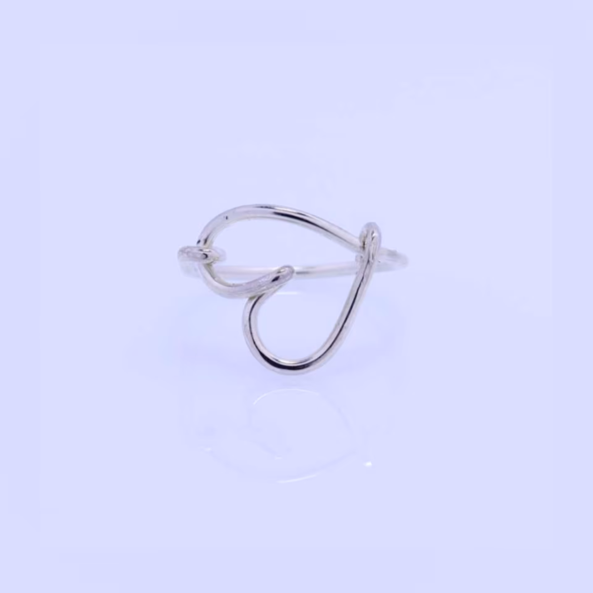 انگشتر نقره قلب سه بعدی با روکش طلا (رادیوم) 