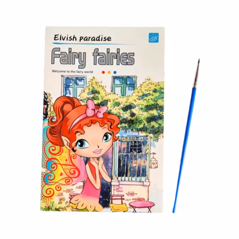 دفتر نقاشی آبرنگی طرح دنیای پریا کد P/WX82HB/B