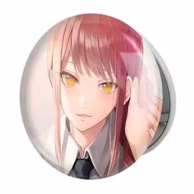 آینه جیبی خندالو طرح ماکیما انیمه مرد اره ای Chainsaw Man مدل تاشو کد 17933