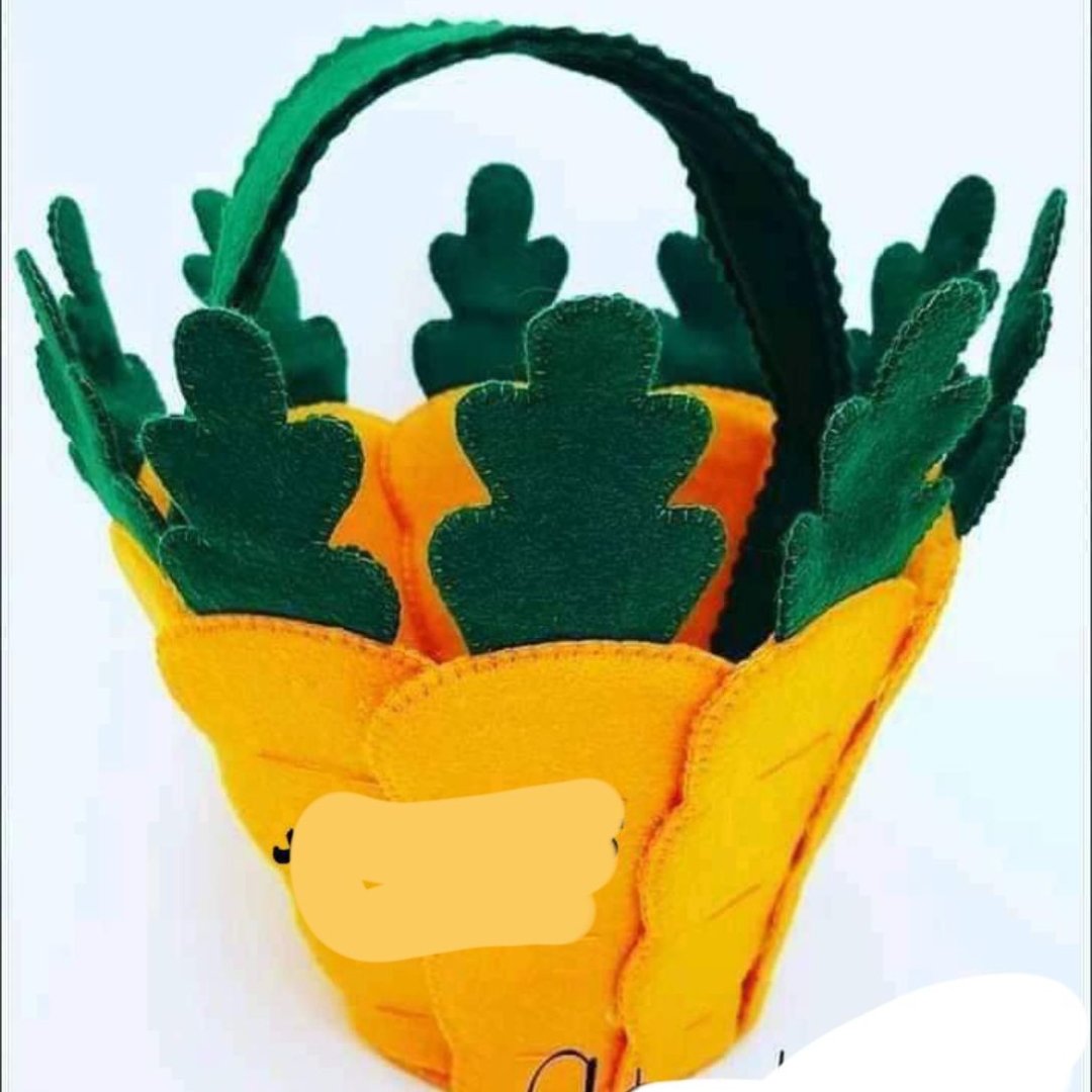 سبد طرح هویچ نمدی برای هفت سین جای شکلاتی و