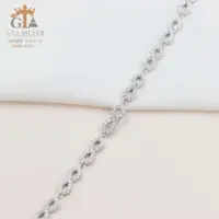 دستبند نقره دخترانه طرح بی نهایت مدل ظریف کد 22147