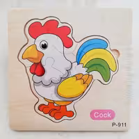 پازل جانمایی چوبی کوچک طرح خروس