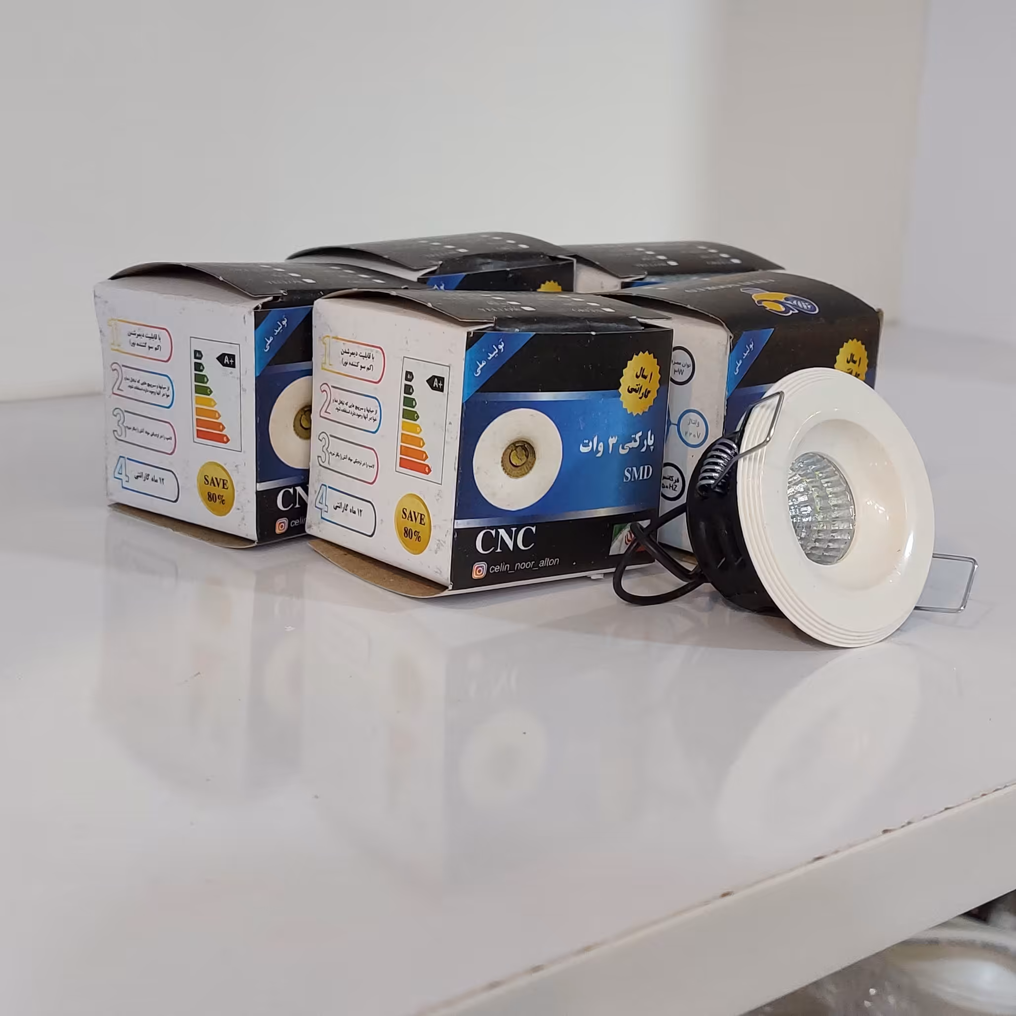 پک 5 عددی هالوژن توکار 4سانتی 4وات 