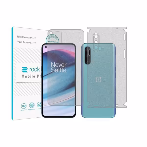 گلس صفحه نمایش و پشت گوشی وان پلاس Nord CE 5G مدل نانو هیدروژل گیمینگ برند راک اسپیس کدss