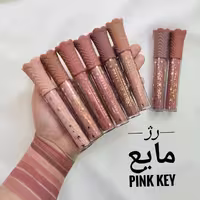 پک 8 عددی رژ لب مایع مخملی و مات pink key اورجینال
