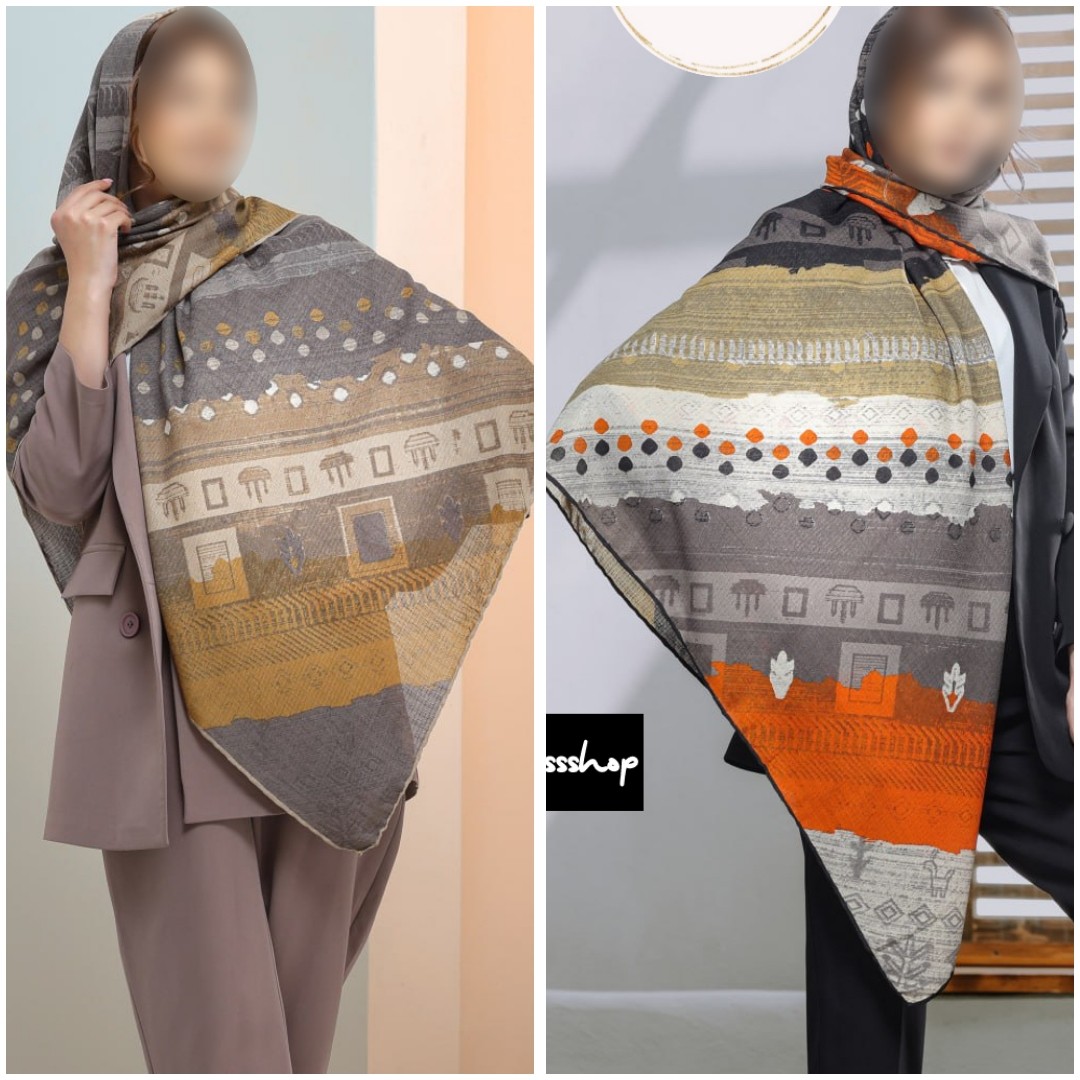 روسری نخی سوزنی تابستانه سبک در 2 ترکیب رنگ خوش ست