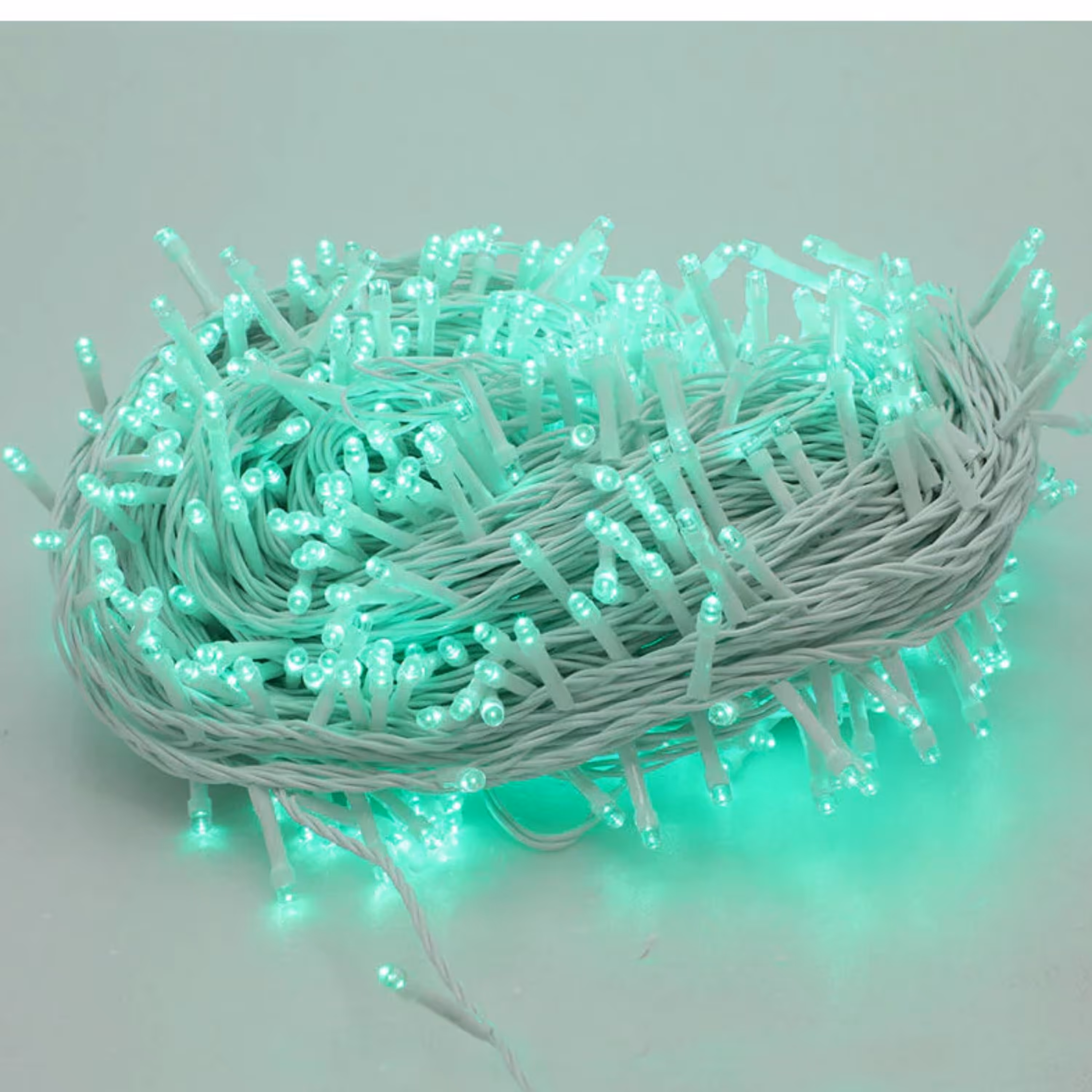 ریسه سوزنی 50 متری سبز  سیم سفید