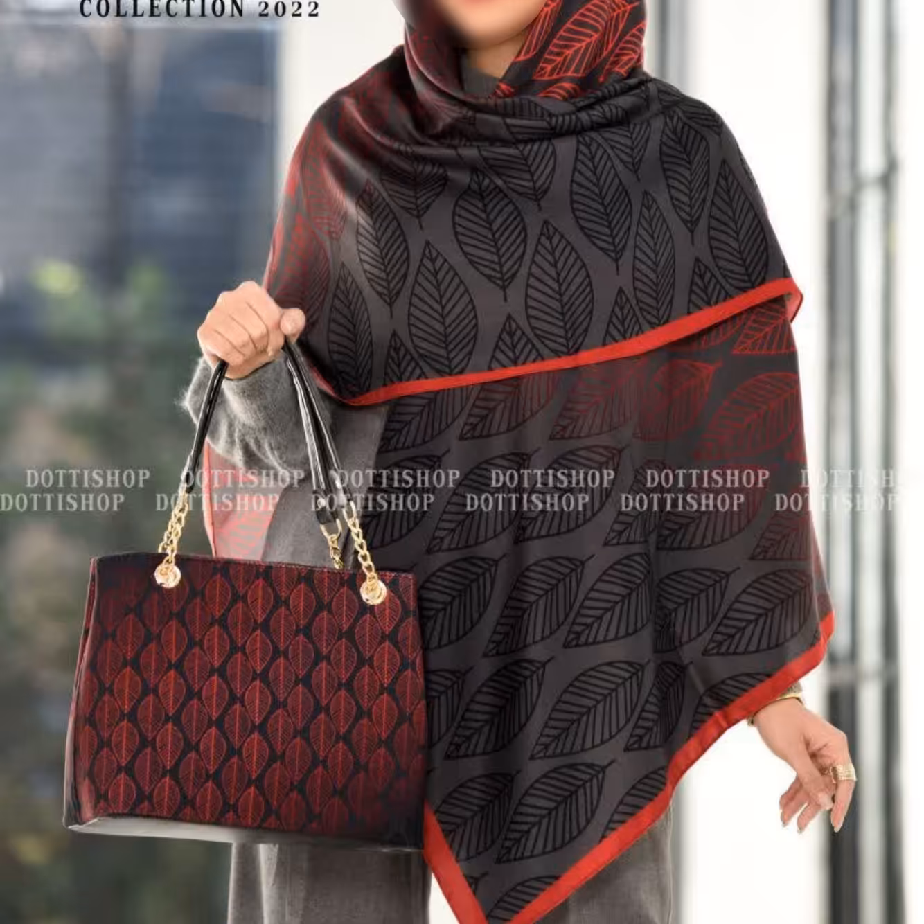 ست کیف وروسری برگ 