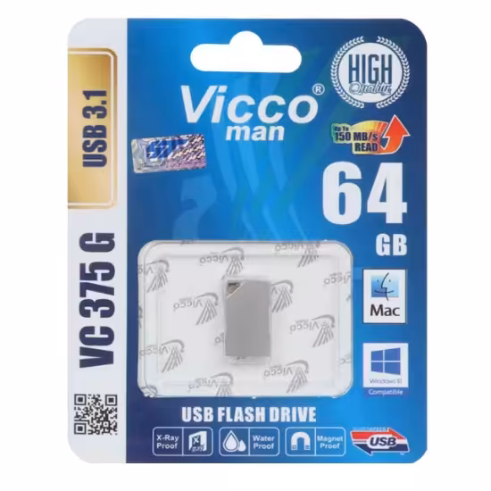 فلش مموری ویکومن مدل VC375 S USB3.1 ظرفیت 64 گیگابایت