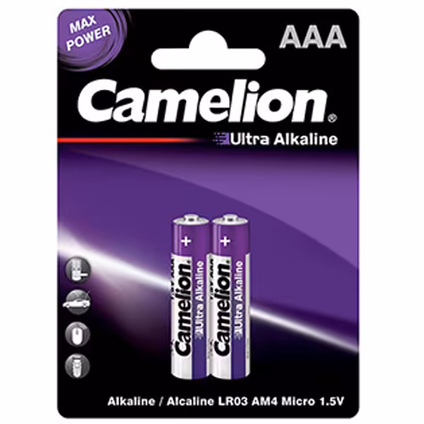 باتری نیم قلمی کملیون مدل Ultra Alkaline بسته 2 عددی