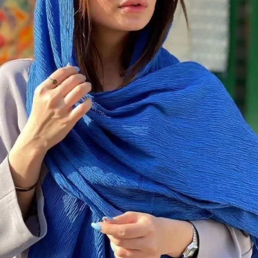شال پفکی نخی تک رنگ، شال پفکی ، شال پفکی قواره دار ، شال تک رنگ، تک رنگ