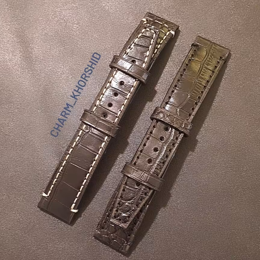 بند چرم طبیعی  گاوی  ساعت دستدوز  متنوع و با رنگهای مد نظر شما قابل سفارش برای ساعتهای هوشمند