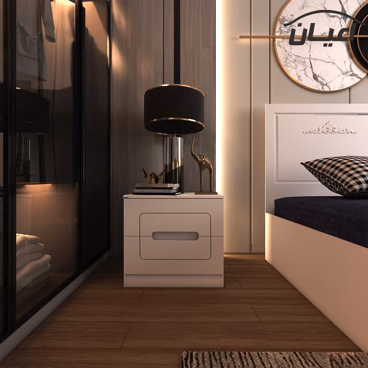 میز پاتختی اعیان مدل FH447(ارسال با باربری.هزینه ارسال پس کرایه)