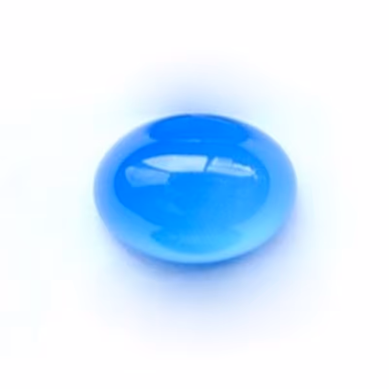 یک عدد نگین عقیق آبی آبدار معدنی مناسب انگشتری سایز1.4