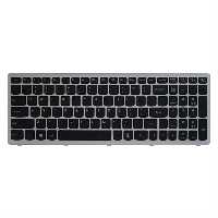 کیبورد لپ تاپ لنوو مدل IdeaPad Z500 مشکی با فریم نقره ای