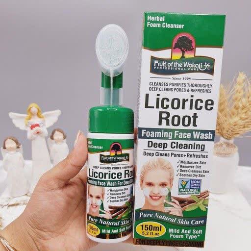 فوم شستشوی صورت چوب ریشه شیرین بیان وکالی براش دار فوم شستشوی وکالی فوم شستشوی براش دار