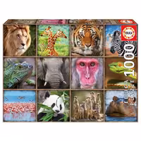 پازل 1000 تکه ادوکا مدل WILD ANIMALS COLLAGE