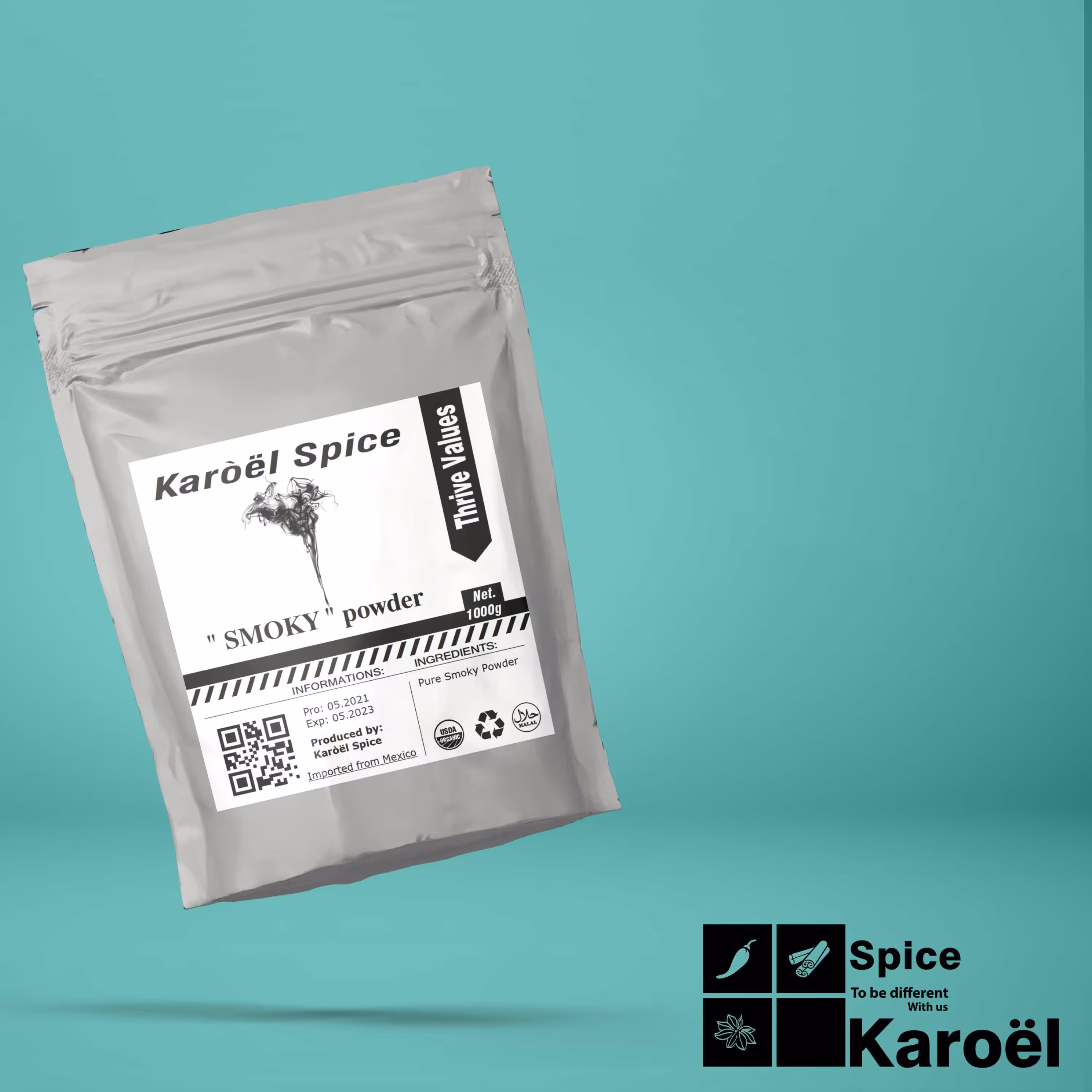 اسانس دود پودری500(SMOKY)اروپایی کاروئل اسپایس