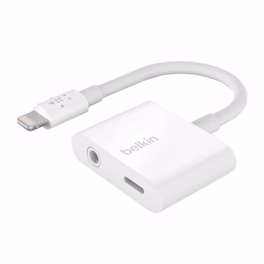 مبدل 1 به 2 Lightning به جک 3.5 میلی‌متری بلکین F8J212btWHT