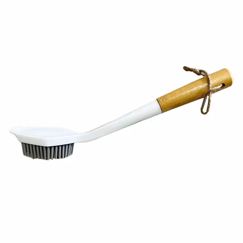 فرچه شستشو سیلیکونی دسته چوبی مدل WS-3542-K