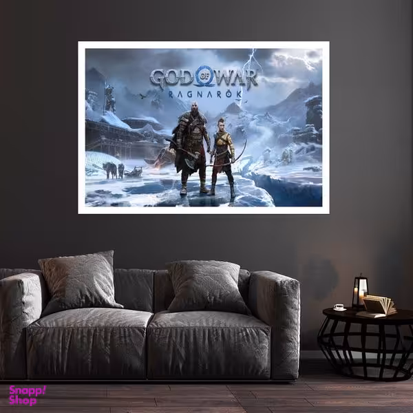 تابلو بکلیت طرح بازی God of War Ragnarök مدل قاب شاسی W-s8798