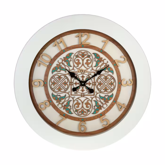 ساعت دیواری چوبی مدل کیتا رویال کد CKS 624-W60 - (قطر 60 cm)