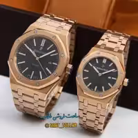 ساعتمچی ست مردانه و زنانه ادمارز پیگه صفحه مشکی رنگ AP