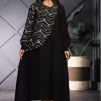 دوتیکه جنس کرسپو و فانتینی خامه دوزی
رنگ بندی :  کرم,  مشکی