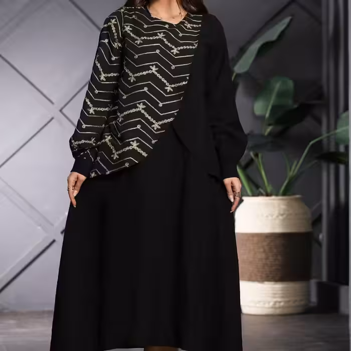 دوتیکه جنس کرسپو و فانتینی خامه دوزی
رنگ بندی :  کرم,  مشکی