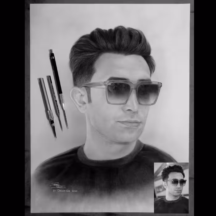  طراحی  چهره به سفارش مشتری گرامی ،ابعاد 30در40سانتی متر 