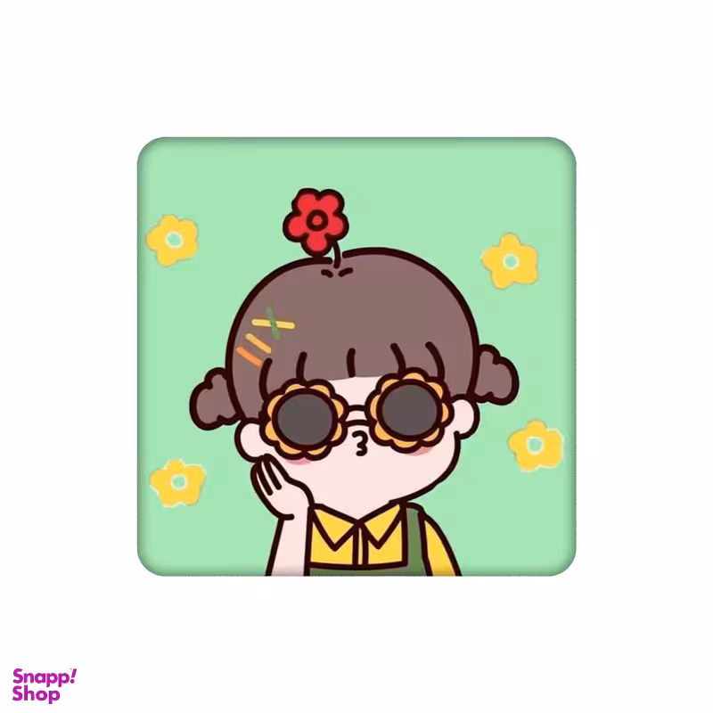 زیرلیوانی طرح دختر با عینک آفتابگردان کد 6727191