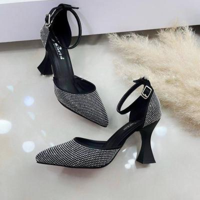 کفش پاشنه بلند مجلسی نگینی