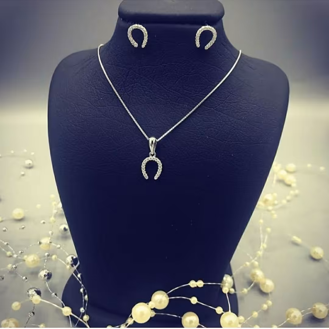 نیم ست نقره طرح نعل