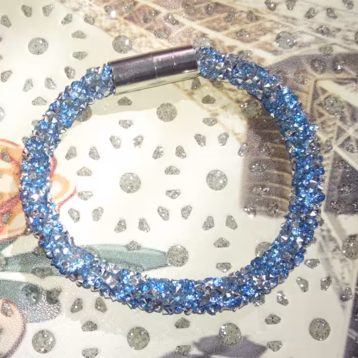 دستبند سوارسکی آبی