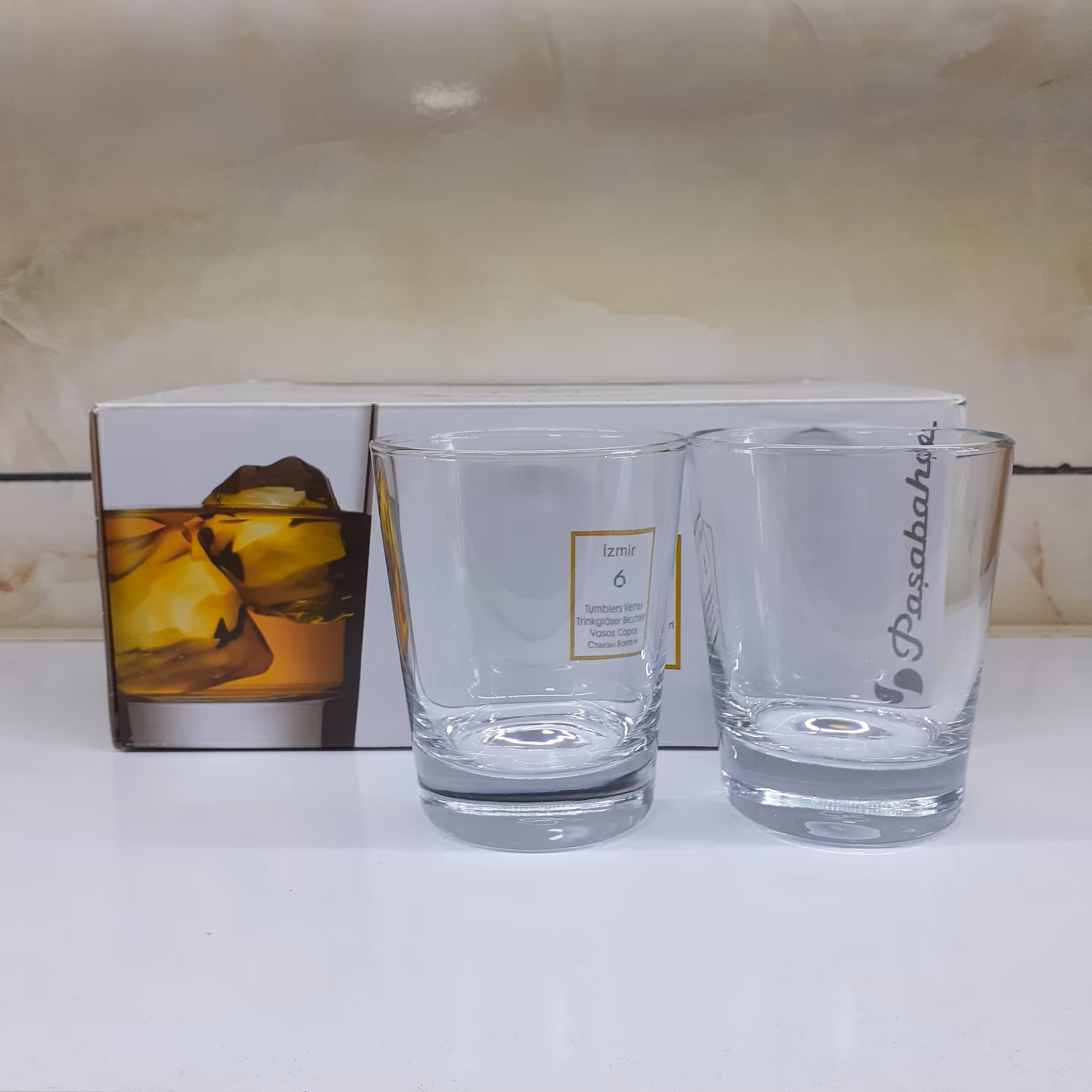 لیوان کوتاه مدل ازمیر برند پاشاباخچه ساخت کارخانه بلور برجام ترکیه ، ساخته شده از بلور ضد باکتری 