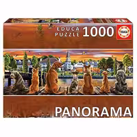 پازل 1000 تکه ادوکا مدل DOGS ON THE QUAY PANORAMA