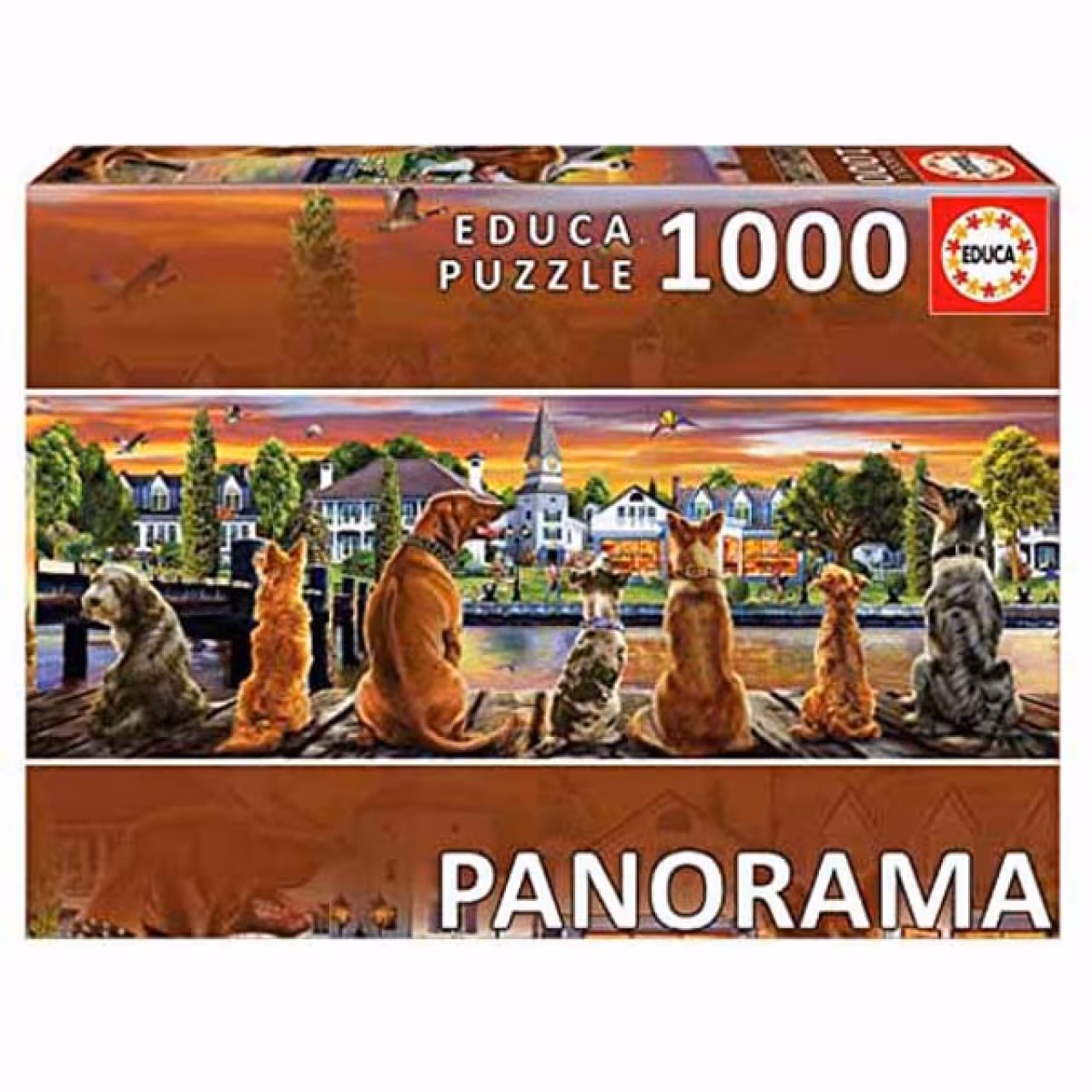 پازل 1000 تکه ادوکا مدل DOGS ON THE QUAY PANORAMA