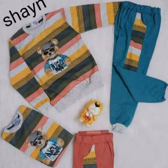 بلوز شلوار پسرانه طرح تدی