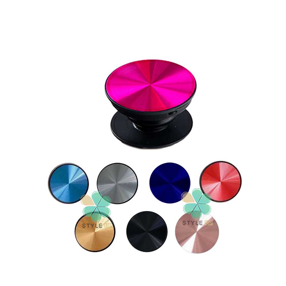 پایه نگهدارنده و پاپ سوکت گوشی موبایل مدل Shiny Metal