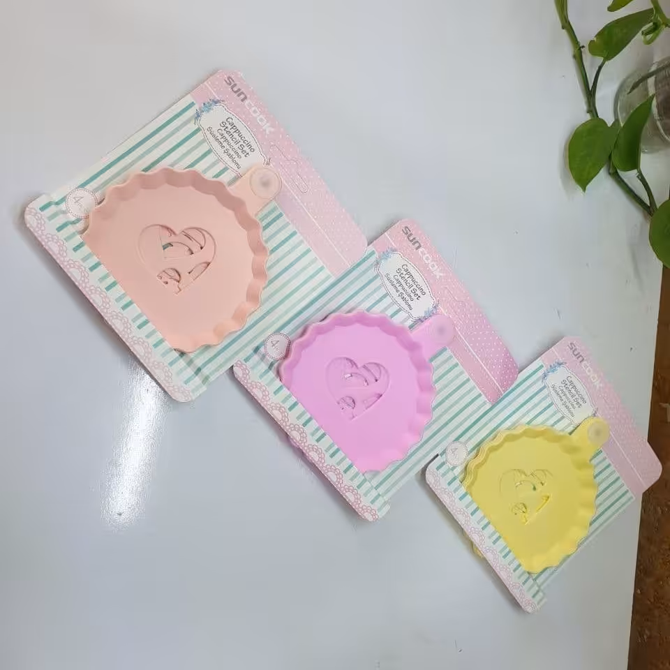 شابلون قهوه بسته 4 تایی در طرح مختلف