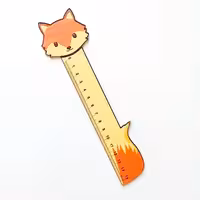 خط کش چوبی 15 سانتی متر طرح روباه