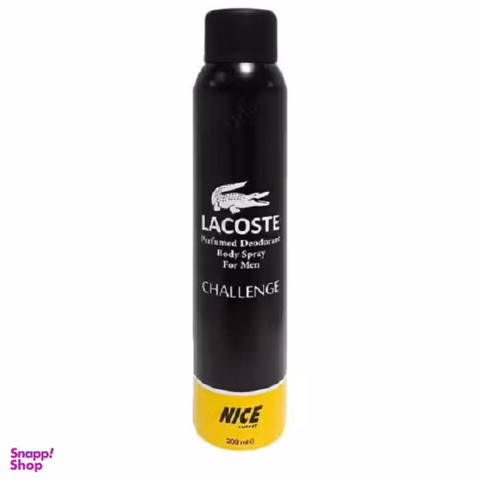اسپری خوشبو کننده بدن مردانه نایس پاپت مدل Lacoste Challenge حجم 200 میلی لیتر
