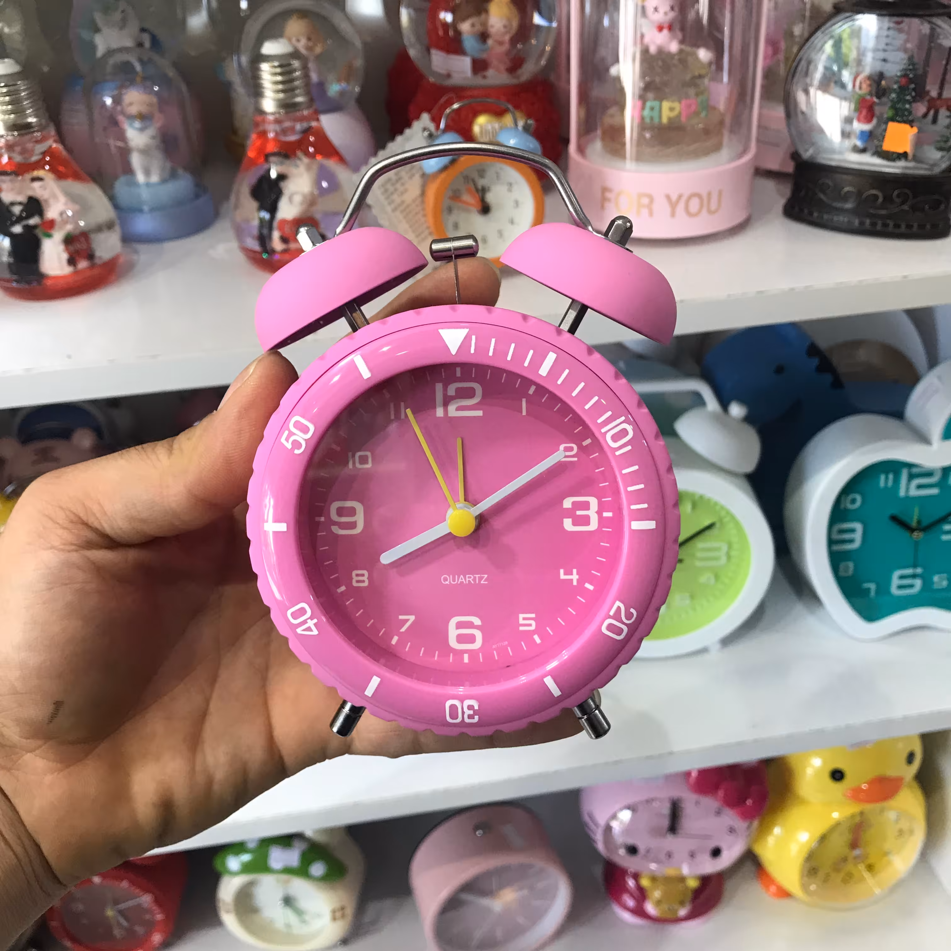 ساعت رومیزی فلزی فانتزی قطر9 سانت