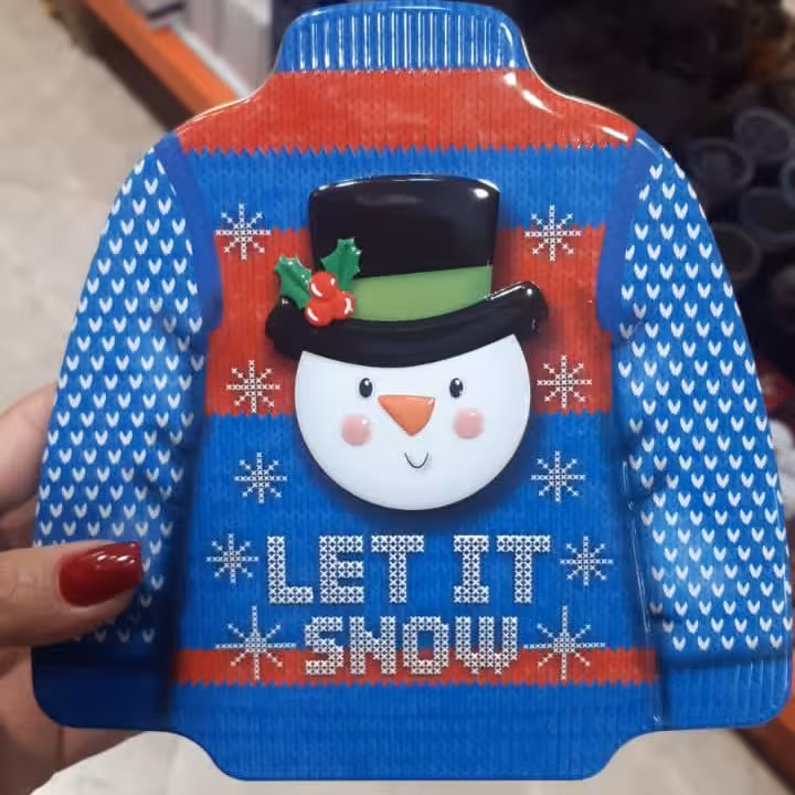 باکس فلزی کریسمسی طرح پلیور